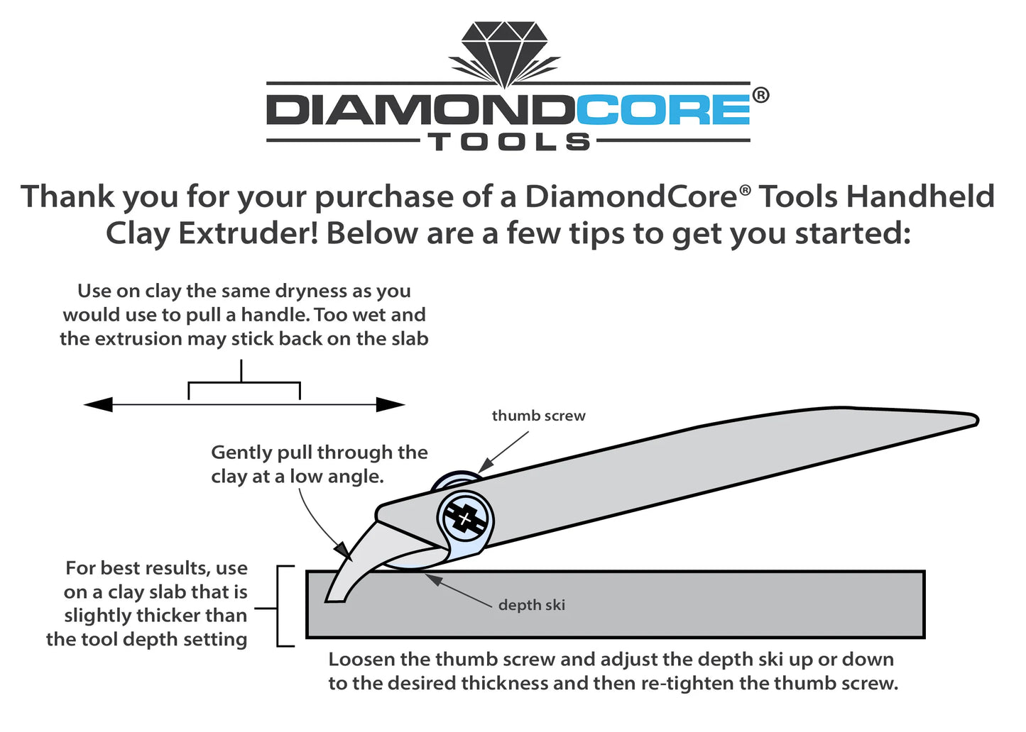 Middle Ridge XL Handheld Clay Extruder